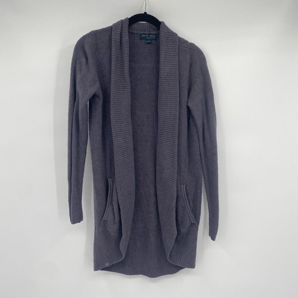Barefoot Dreams CozyChic Lite Charcoal Gray Circle Cardigan Size XS Small
